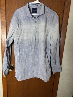 Tommy Bahama Men's Button-Down Shirt - Light Blue and White Plaid